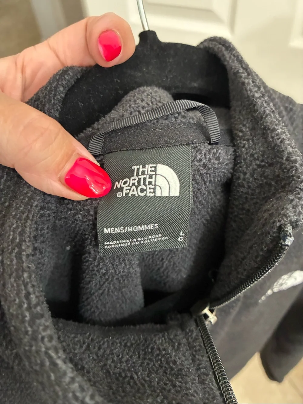 The North Face Charcoal Jacket with White Logo